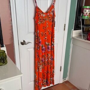 Torrid Orange Floral Maxi Dress
